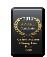 2014 AWARD  Contributor Grand Master  Chung Eun Kim xxxx Grand Master  Chung Eun Kim xxxx