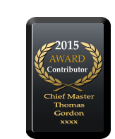 2015 AWARD  Contributor Chief Master Thomas Gordon xxxx Chief Master Thomas Gordon xxxx