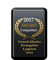 2017 AWARD  Competitor Grand Master  Evangelos Lygeros xxxx Grand Master  Evangelos Lygeros xxxx