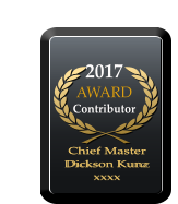2017 AWARD  Contributor Chief Master Dickson Kunz xxxx Chief Master Dickson Kunz xxxx